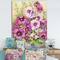 Designart - Hollyhocks In Evening Glow - Traditional Premium Canvas Wall Art